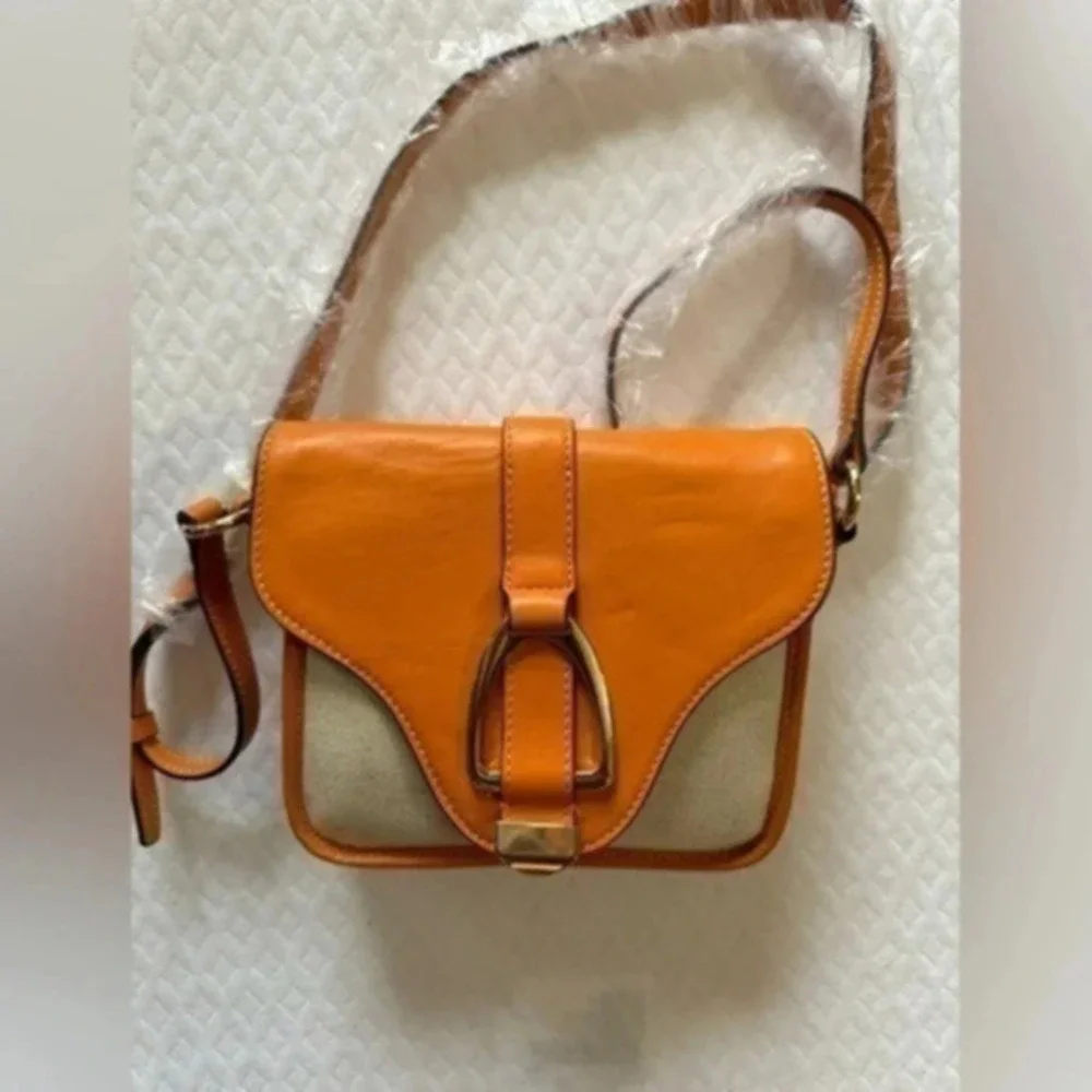 GILI Orange and Linen crossover bag. Brand new - Picture 1 of 8